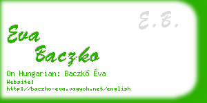 eva baczko business card